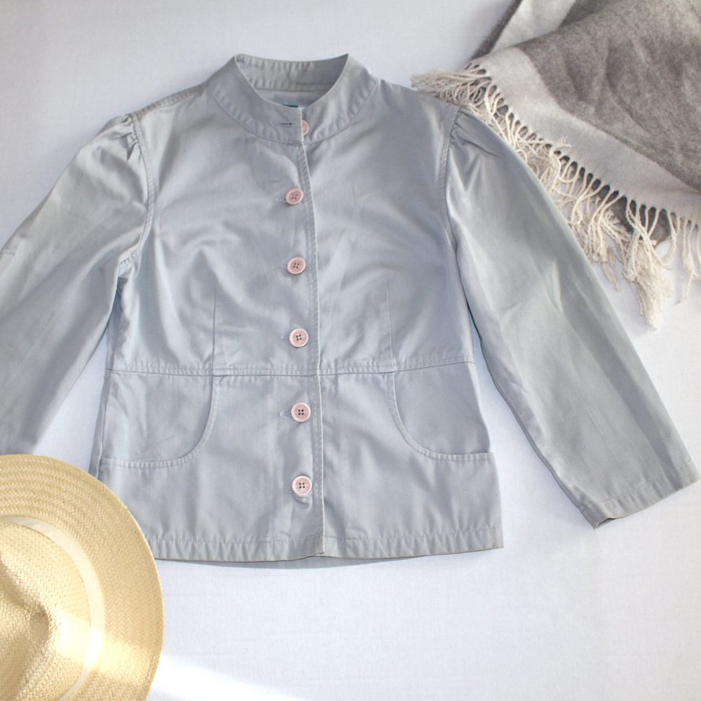 Split Women's Cotton Button Down Blazer Jacket - image 1